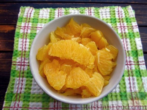 Апельсиновый кисель с белковым кремом