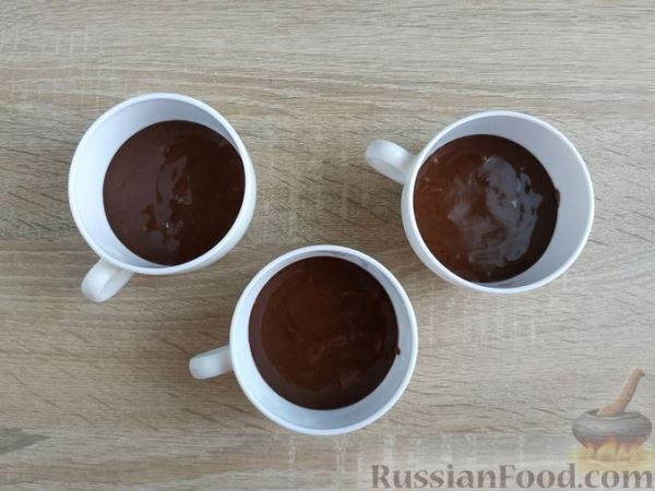 Шоколадные маффины в чашках (в микроволновке)